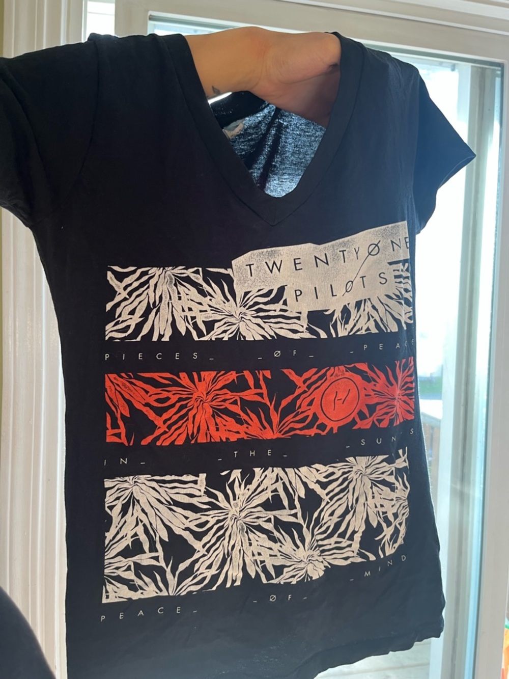 Twenty One Pilots "Pieces of peace in the sun’s peace of mind" Ride Black Tee